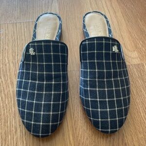 Lauren by Ralph Lauren plaid mules